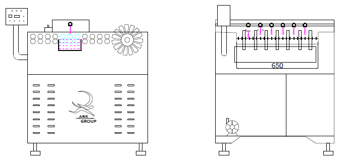 Установка нанесения жидкой паяльной маски методом факельного напыления